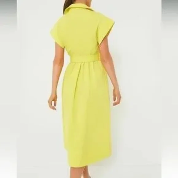 Tuckernuck Chloe Citron Midi Dress with Belt - Picture 2 of 8
